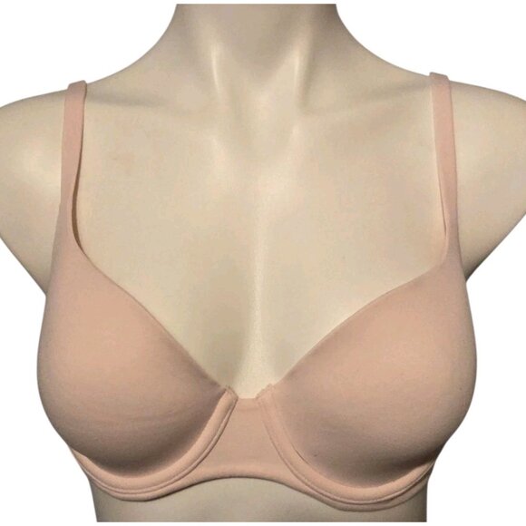 Victoria Secret Bra Women 34C Body By Victoria Lined Demi Light Pink - Picture 2 of 5